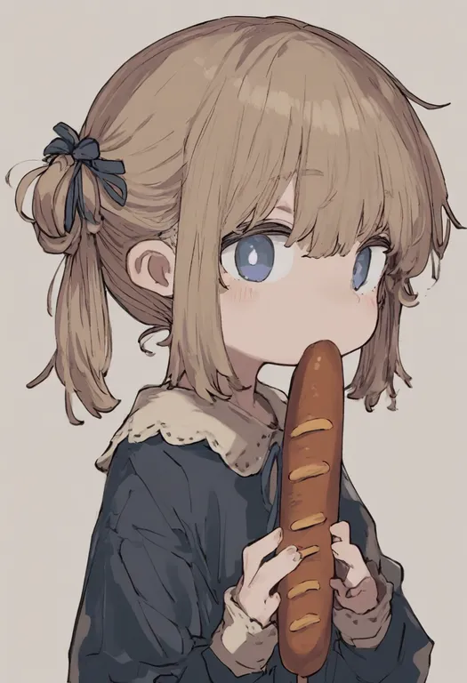 masterpiece, best quality, general, sausage, 1girl, solo, upper body, simple background — by k3scat, made with ComfyUI