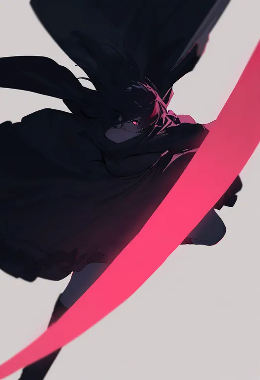 masterpiece, best quality, newest, absurdres, highres, safe, slashing, 1girl, solo, full_body, simple_background — by k3scat, made with ComfyUI