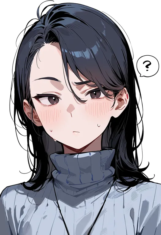 masterpiece, best quality, score_7, safe, raised eyebrow, 1girl, solo, portrait, simple background — by k3scat, made with ComfyUI