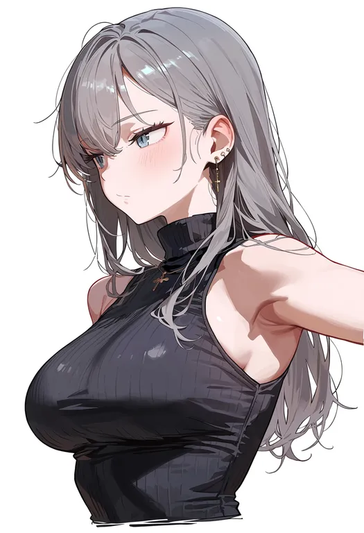 masterpiece, best quality, score_7, safe, virgin mary, solo, upper body, simple background — by k3scat, made with ComfyUI