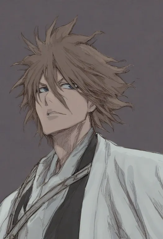 masterpiece, best quality, general, bleach, solo, simple background — by k3scat, made with ComfyUI