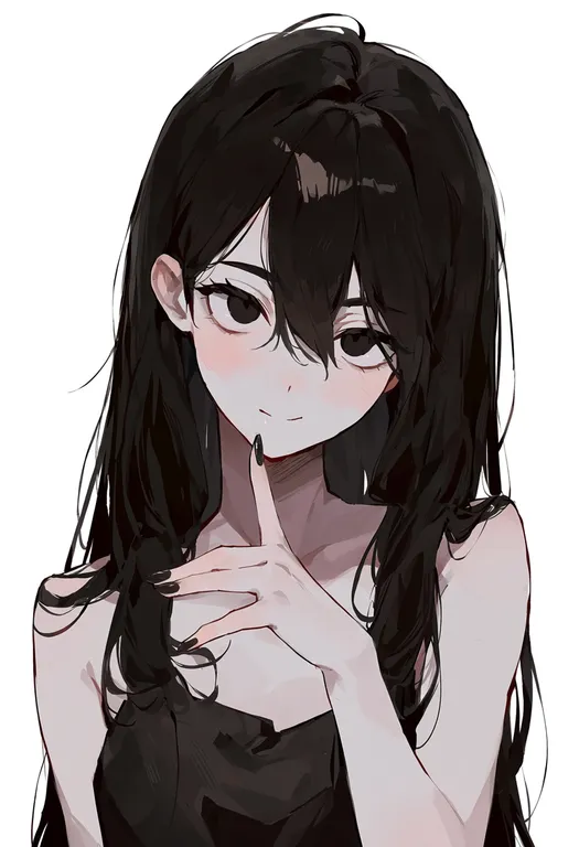 masterpiece, best quality, score_7, safe, mari (omori), omori, solo, upper body, simple background — by k3scat, made with ComfyUI