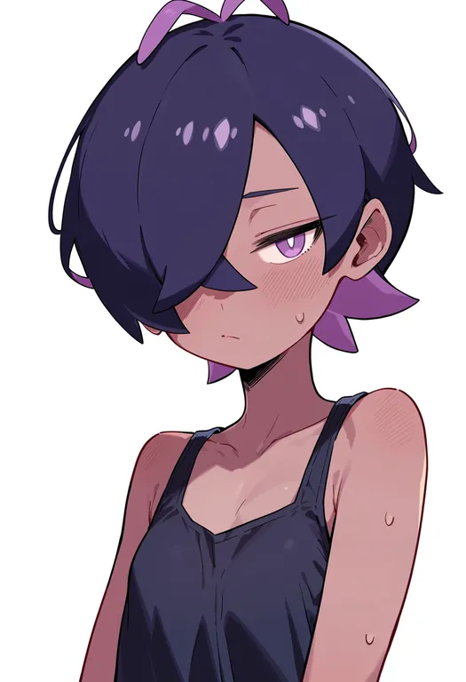 masterpiece, best quality, score_7, safe, dot (pokemon), pokemon, solo, upper body, simple background — by k3scat, made with ComfyUI