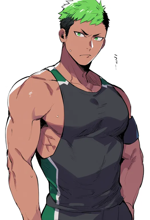 masterpiece, best quality, score_7, safe, ikusaba daisuke, solo, upper body, simple background — by k3scat, made with ComfyUI