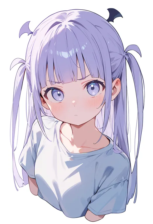 masterpiece, best quality, score_7, safe, lokulo-chan (lokulo no mawashimono), solo, upper body, simple background — by k3scat, made with ComfyUI