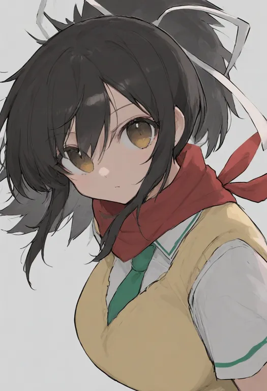 masterpiece, best quality, general, asuka (senran kagura), senran kagura, solo, upper body, simple background — by k3scat, made with ComfyUI
