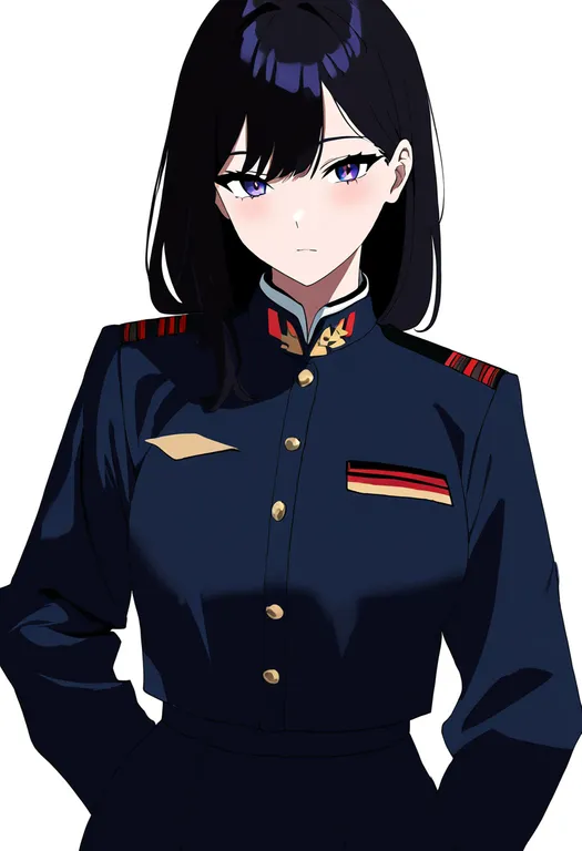 masterpiece, best quality, newest, absurdres, highres, safe, uniform, 1girl, solo, simple_background — by k3scat, made with ComfyUI