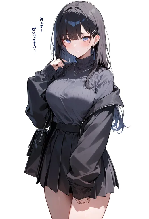masterpiece, best quality, score_7, safe, pixiv gakuen, solo, simple background — by k3scat, made with ComfyUI