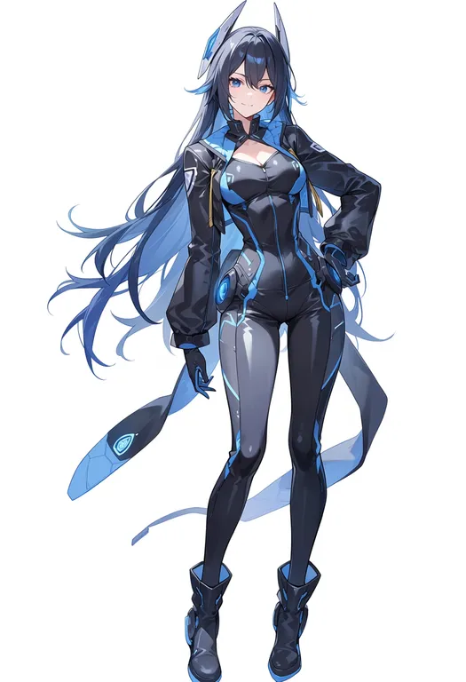 masterpiece, best quality, score_7, safe, phantasy star portable 2 infinity, solo, simple background — by k3scat, made with ComfyUI