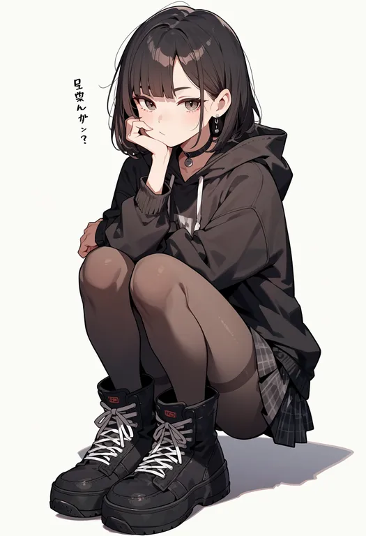 masterpiece, best quality, score_7, safe, project tokyo dolls, solo, simple background — by k3scat, made with ComfyUI