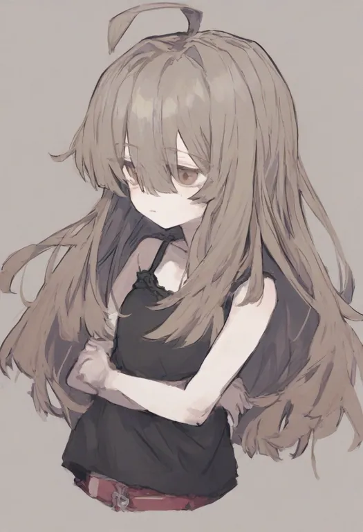 masterpiece, best quality, general, black camisole, 1girl, solo, simple background — by k3scat, made with ComfyUI