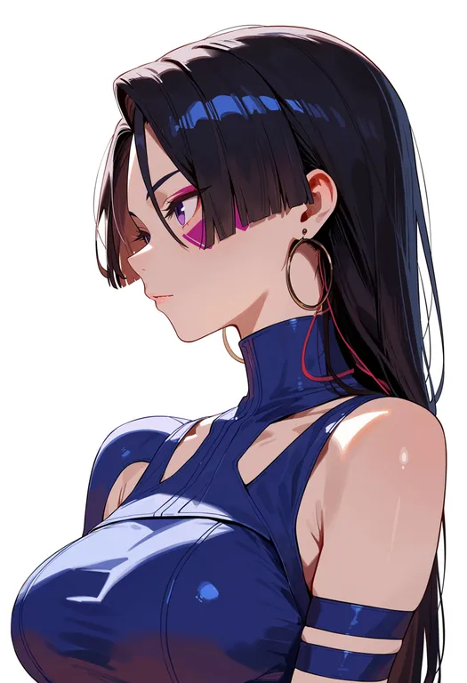 masterpiece, best quality, score_7, safe, psylocke, solo, upper body, simple background — by k3scat, made with ComfyUI