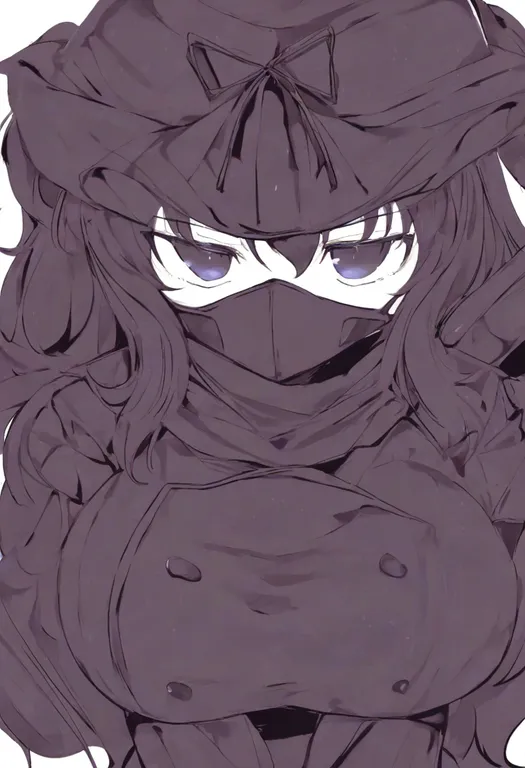 masterpiece, best quality, general, murasaki (senran kagura), senran kagura, solo, upper body, simple background — by k3scat, made with ComfyUI
