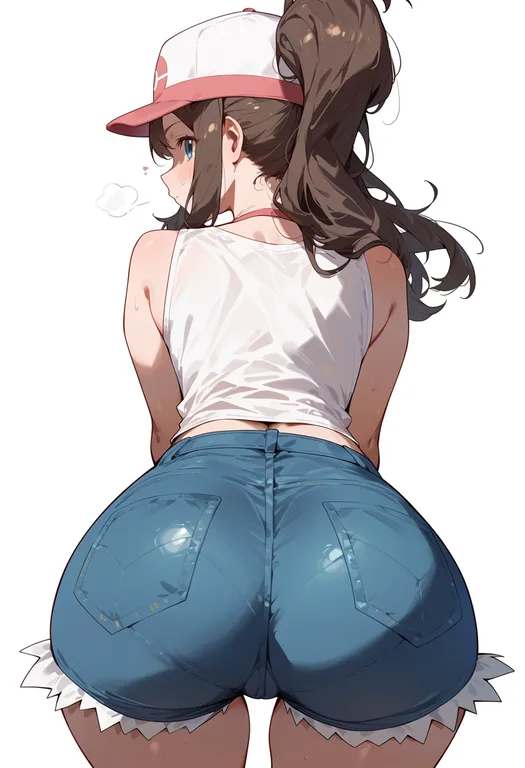 masterpiece, best quality, score_7, safe, pokemon xy (anime), solo, simple background — by k3scat, made with ComfyUI