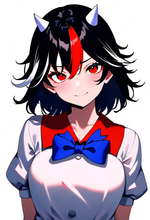 masterpiece, best quality, newest, absurdres, highres, safe, kijin_seija, touhou, solo, upper_body, simple_background — by k3scat, made with ComfyUI