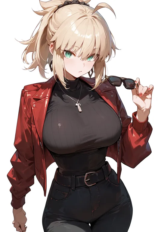 masterpiece, best quality, score_7, safe, fate/requiem, solo, simple background — by k3scat, made with ComfyUI