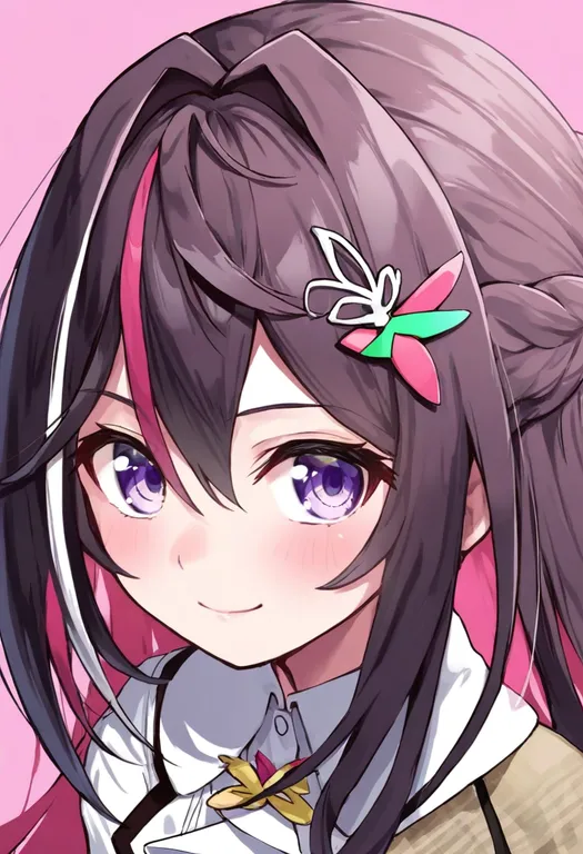 masterpiece, best quality, general, azki (hololive), hololive, solo, upper body, simple background — by k3scat, made with ComfyUI