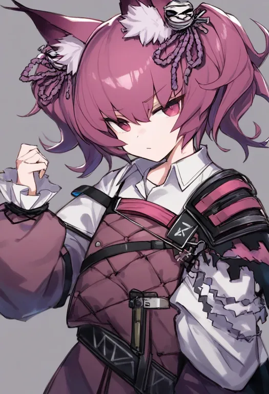 masterpiece, best quality, general, shamare (arknights), arknights, solo, upper body, simple background — by k3scat, made with ComfyUI