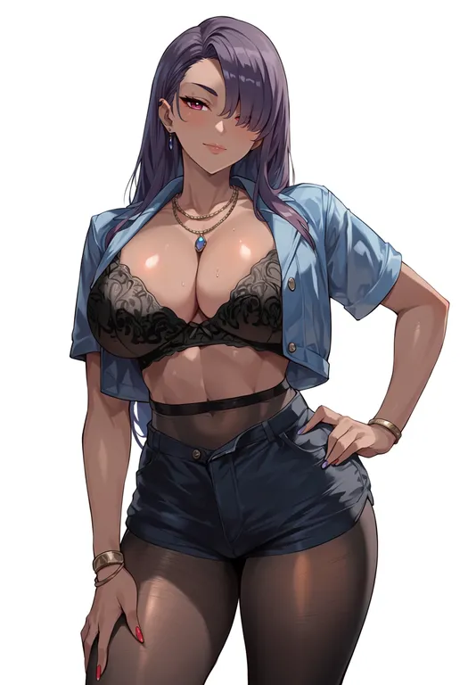 masterpiece, best quality, score_7, safe, taimanin (series), solo, simple background — by k3scat, made with ComfyUI