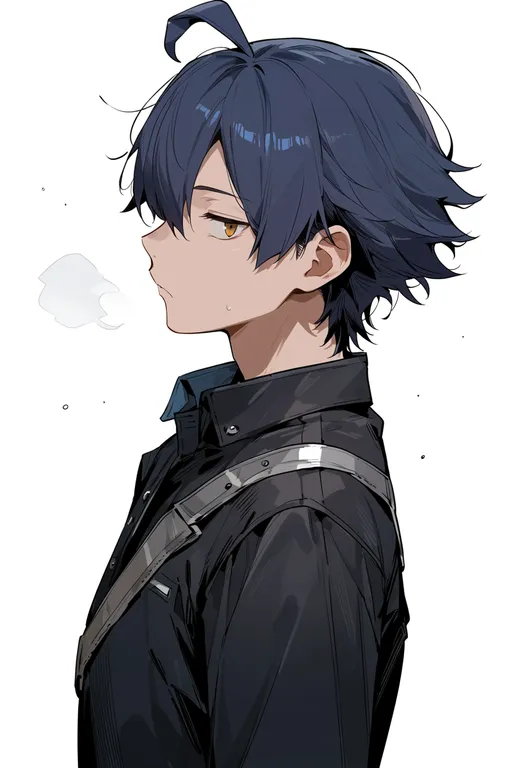 masterpiece, best quality, score_7, safe, hikigaya hachiman, solo, upper body, simple background — by k3scat, made with ComfyUI