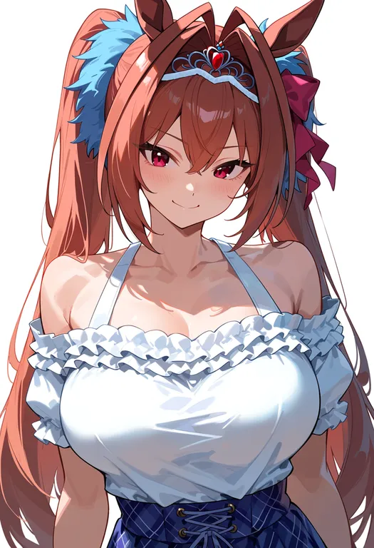 masterpiece, best quality, score_7, safe, daiwa scarlet (casual) (umamusume), umamusume, solo, upper body… — by k3scat, made with ComfyUI