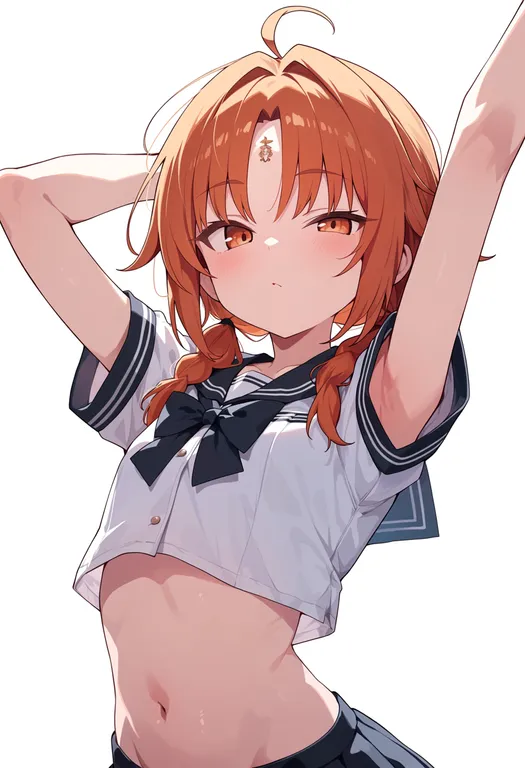 masterpiece, best quality, score_7, safe, tsukinaga leo, solo, upper body, simple background — by k3scat, made with ComfyUI