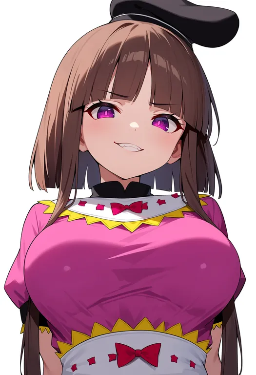 masterpiece, best quality, score_7, safe, nishida satono, solo, upper body, simple background — by k3scat, made with ComfyUI