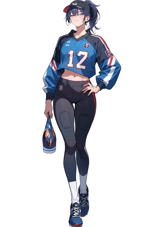 masterpiece, best quality, score_7, safe, national football league, solo, full body, simple background — by k3scat, made with ComfyUI