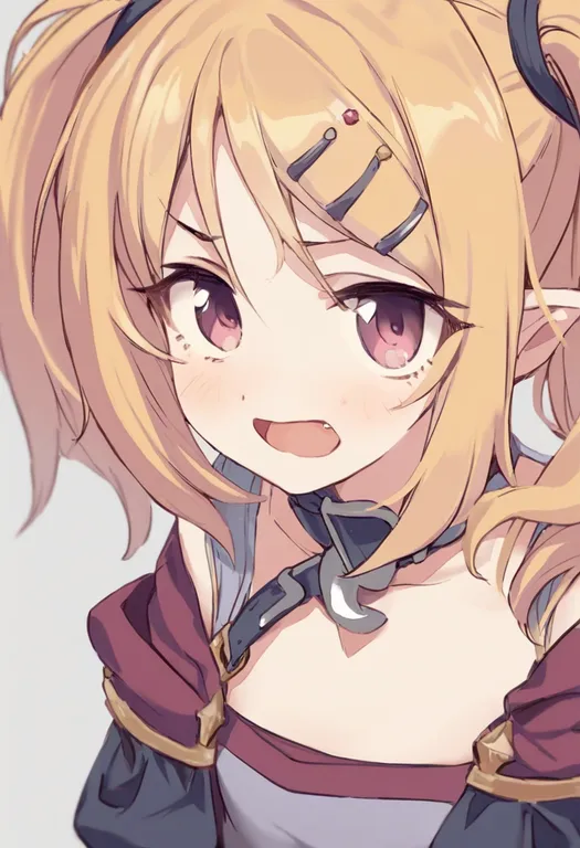 masterpiece, best quality, general, chloe (princess connect!), princess connect!, solo, upper body, simple background — by k3scat, made with ComfyUI