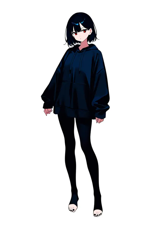 masterpiece, best quality, newest, absurdres, highres, safe, toeless_legwear, 1girl, solo, full_body, simple_background — by k3scat, made with ComfyUI