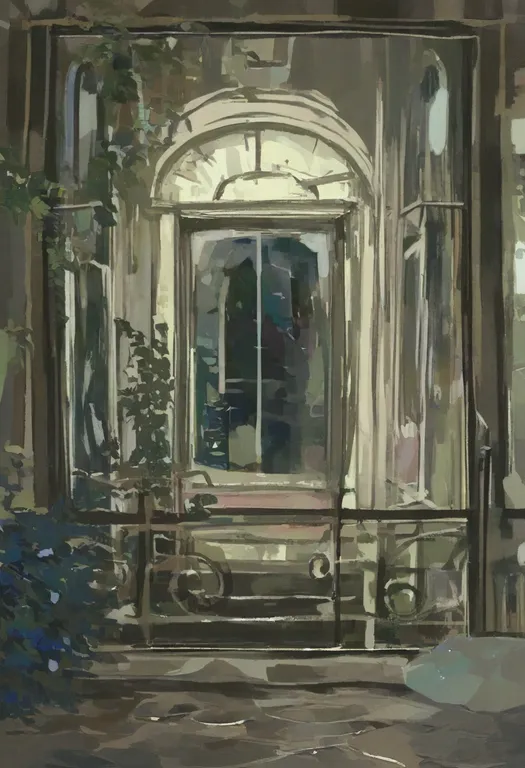 masterpiece, best quality, general, glass door, 1girl, solo — by k3scat, made with ComfyUI