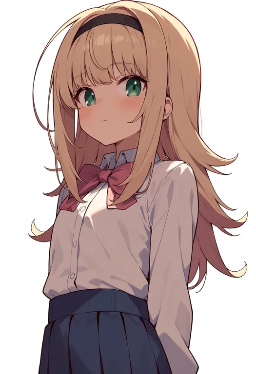 masterpiece, best quality, score_7, safe, nishijou nanami, solo, upper body, simple background — by k3scat, made with ComfyUI