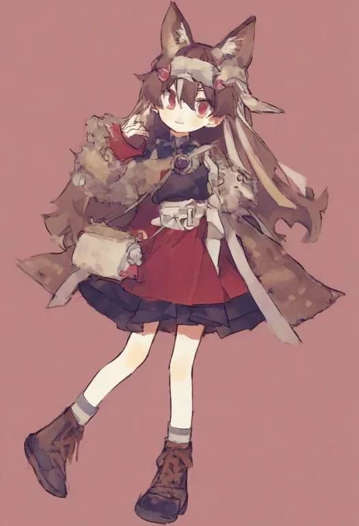 masterpiece, best quality, general, red skirt, 1girl, solo, simple background — by k3scat, made with ComfyUI