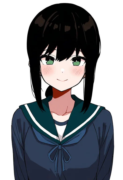 masterpiece, best quality, newest, absurdres, highres, safe, fubuki_(kancolle), kantai_collection, solo, upper_body… — by k3scat, made with ComfyUI
