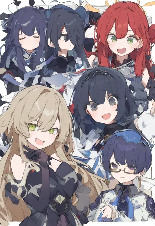 masterpiece, best quality, general, lineup, multiple girls — by k3scat, made with ComfyUI