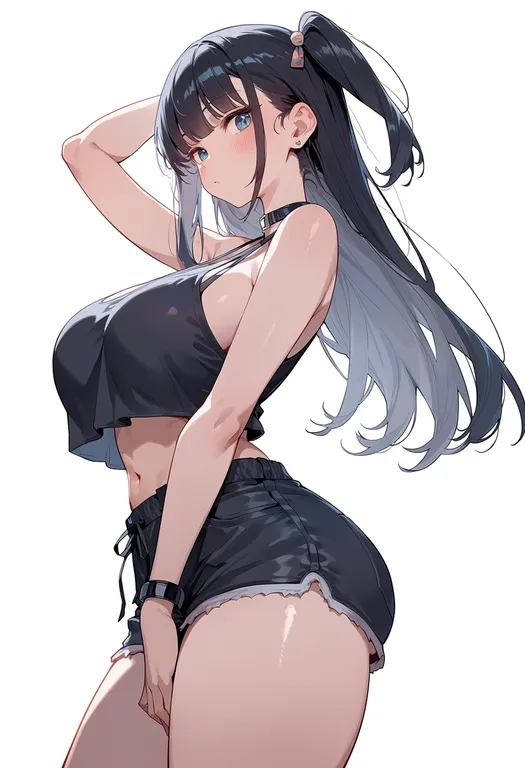masterpiece, best quality, score_7, safe, mainichi kiss shite lolita, solo, simple background — by k3scat, made with ComfyUI