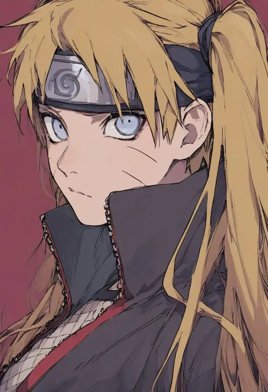 masterpiece, best quality, general, naruko (naruto), naruto, solo, upper body, simple background — by k3scat, made with ComfyUI