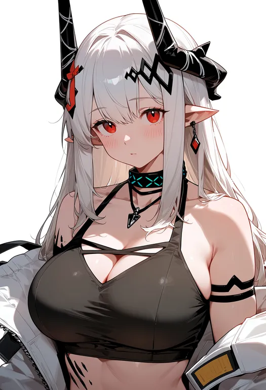 masterpiece, best quality, score_7, safe, mudrock (silent night) (arknights), arknights, solo, upper body… — by k3scat, made with ComfyUI