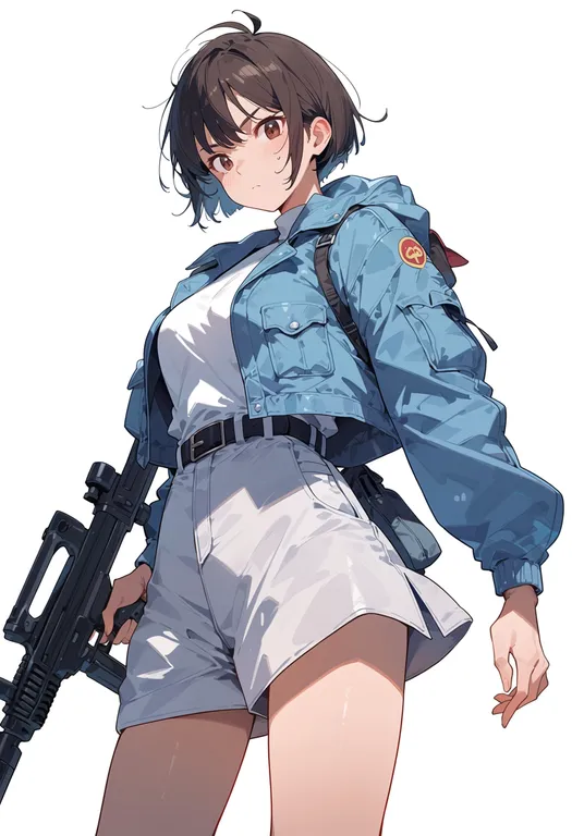 masterpiece, best quality, score_7, safe, gundam 0080, solo, simple background — by k3scat, made with ComfyUI