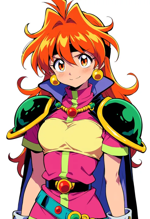 masterpiece, best quality, score_7, safe, lina inverse, solo, upper body, simple background — by k3scat, made with ComfyUI
