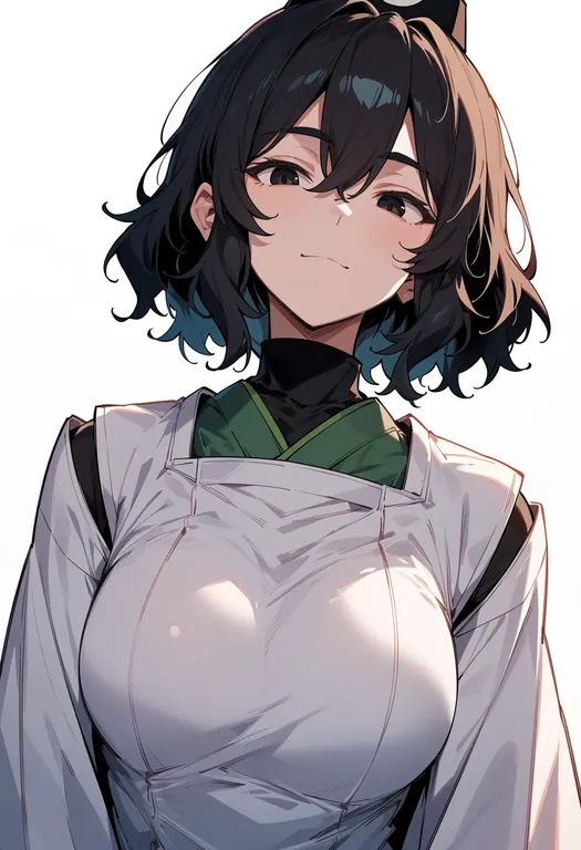 masterpiece, best quality, score_7, safe, senri tsurubami, solo, upper body, simple background — by k3scat, made with ComfyUI