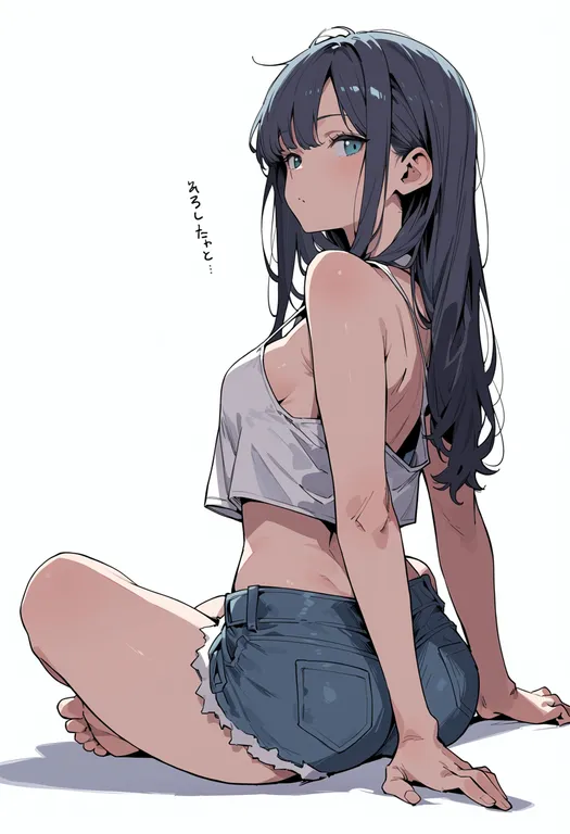 masterpiece, best quality, score_7, safe, aria (manga), solo, simple background — by k3scat, made with ComfyUI