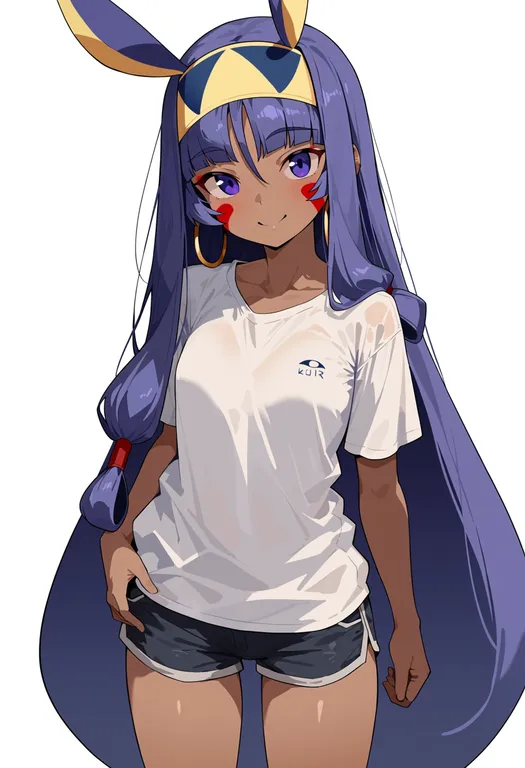 masterpiece, best quality, score_7, safe, nitocris (caster) (fate), solo, upper body, simple background — by k3scat, made with ComfyUI
