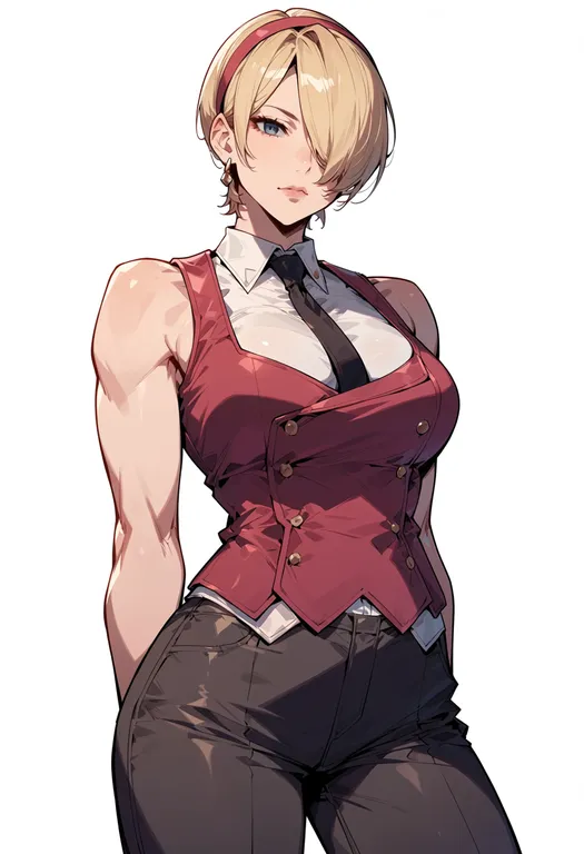 masterpiece, best quality, score_7, safe, the king of fighters ex, solo, simple background — by k3scat, made with ComfyUI