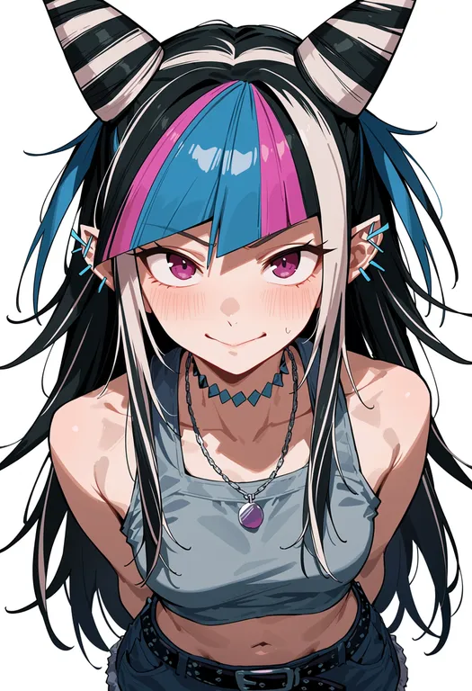 masterpiece, best quality, score_7, safe, mioda ibuki, solo, upper body, simple background — by k3scat, made with ComfyUI