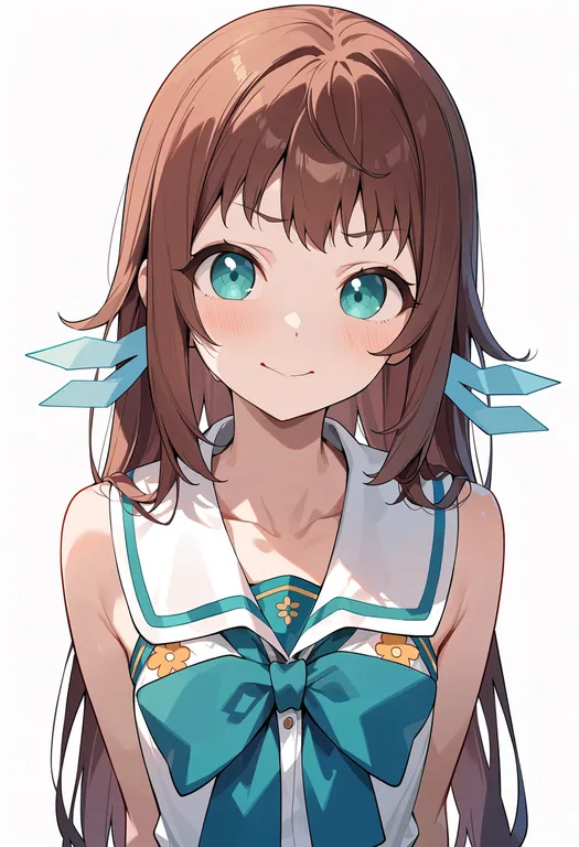 masterpiece, best quality, score_7, safe, mukaido manaka, solo, upper body, simple background — by k3scat, made with ComfyUI