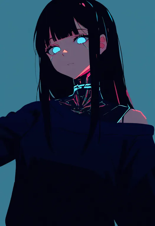 masterpiece, best quality, newest, absurdres, highres, safe, cyberpunk, 1girl, solo, simple_background — by k3scat, made with ComfyUI