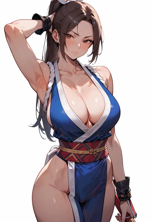 masterpiece, best quality, score_7, safe, fatal fury, solo, simple background — by k3scat, made with ComfyUI
