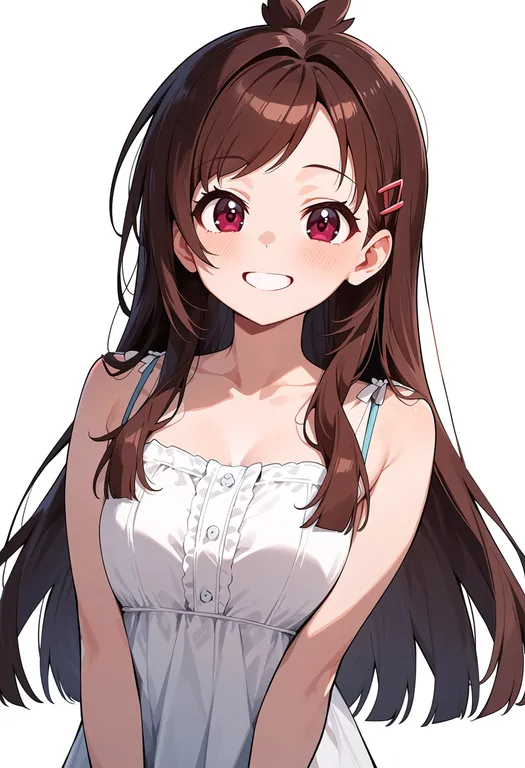 masterpiece, best quality, score_7, safe, tsujino akari, solo, upper body, simple background — by k3scat, made with ComfyUI