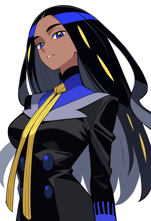 masterpiece, best quality, score_7, safe, geeta (pokemon), pokemon, solo, upper body, simple background — by k3scat, made with ComfyUI